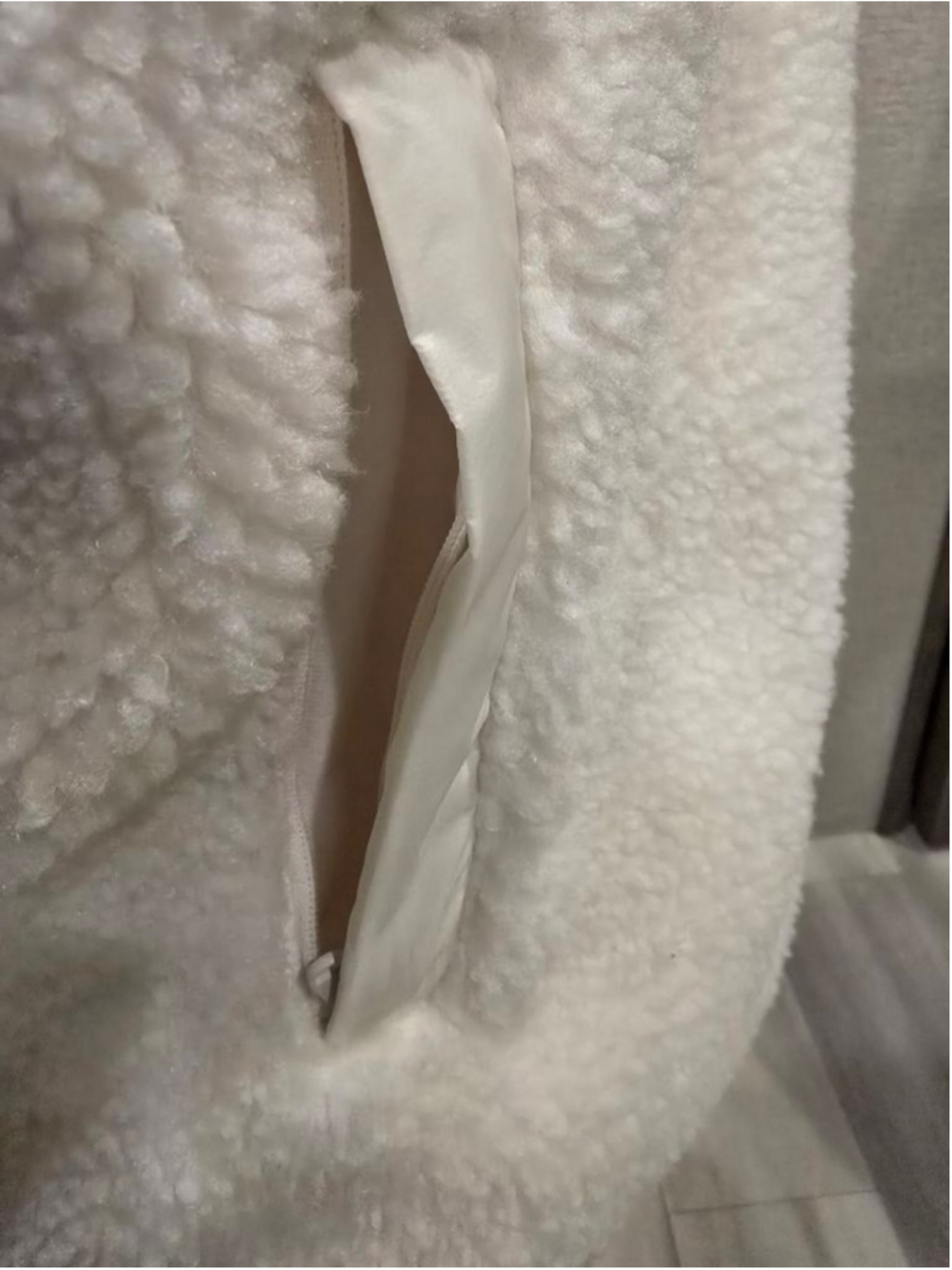 Athleta White Sherpa Pullover Jacket Size Large - Picture 7 of 9